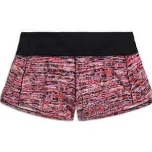 lululemon athletica Pink Patterned Women's Shorts